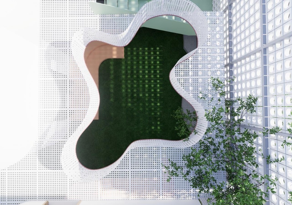 Rootlet Preschool Aerial Courtyard